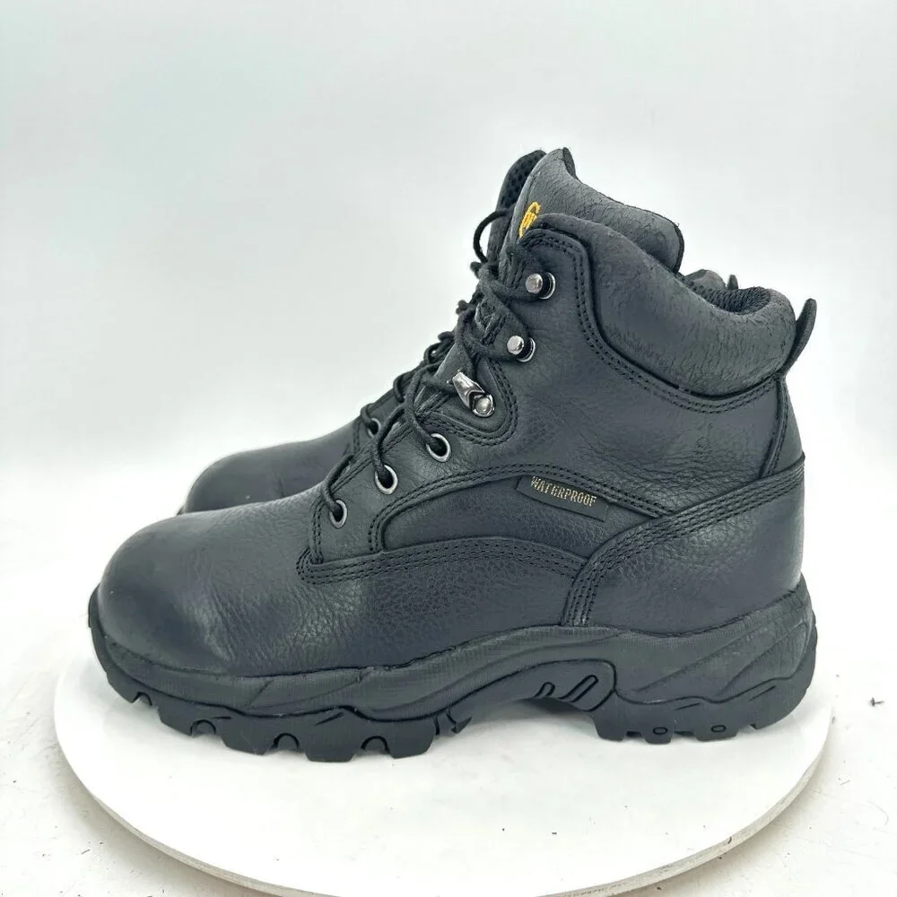 Chippewa 55175 Men Size 7.5 Black Leather Waterproof Ankle Work Boot